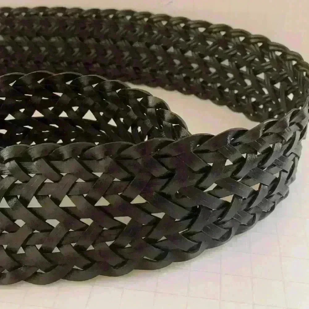 Chico’s wide weave belt,  silver and stone buckle
